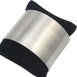 Stainless Steel Arm Cuffs Women Bangle Matte Silver Statement Bangles