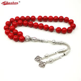 Red Muslim Lady Rosary Prayer Beads 33 66 99 Red Stone Ladies Jewelry