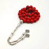 Red Muslim Lady Rosary Prayer Beads 33 66 99 Red Stone Ladies Jewelry