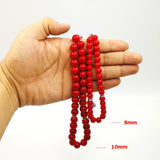 Red Muslim Lady Rosary Prayer Beads 33 66 99 Red Stone Ladies Jewelry