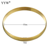 7pcs Stainless Steel Bangle Bracelets Set