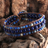 Colorful Natural Stone Friendship Beaded Wrap Bracelet