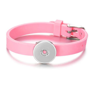 10pcs 18mm Snap Bracelets Silicone Rubber Snap Jewelry For Child NN-713*10
