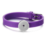 10pcs 18mm Snap Bracelets Silicone Rubber Snap Jewelry For Child NN-713*10