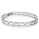 20cm Ceramic Bangle Bracelet Stainless Steel Chain Link Jewelry