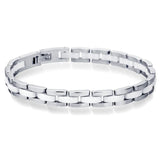 20cm Ceramic Bangle Bracelet Stainless Steel Chain Link Jewelry