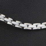 20cm Ceramic Bangle Bracelet Stainless Steel Chain Link Jewelry