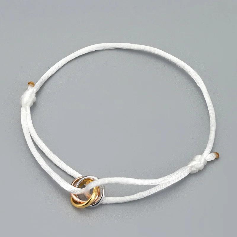 Zlxgirl Lace Up Chain Bracelet Ribbon Stainless Steel