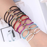 Zlxgirl Lace Up Chain Bracelet Ribbon Stainless Steel