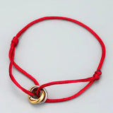 Zlxgirl Lace Up Chain Bracelet Ribbon Stainless Steel