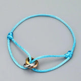 Zlxgirl Lace Up Chain Bracelet Ribbon Stainless Steel