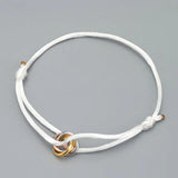 Zlxgirl Lace Up Chain Bracelet Ribbon Stainless Steel