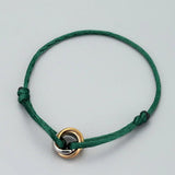 Zlxgirl Lace Up Chain Bracelet Ribbon Stainless Steel