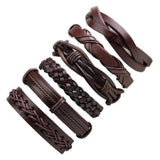 Woven Punk Vintage Charm Leather Bracelets Men Femme Homme Bracelet Jewelry