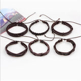 Woven Punk Vintage Charm Leather Bracelets Men Femme Homme Bracelet Jewelry