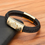 Stainless Steel Men's Leather Cubic Zirconia Accessories