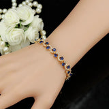 CWWZircons Cubic Zirconia Stone and Dark Crystal Bracelet for Women