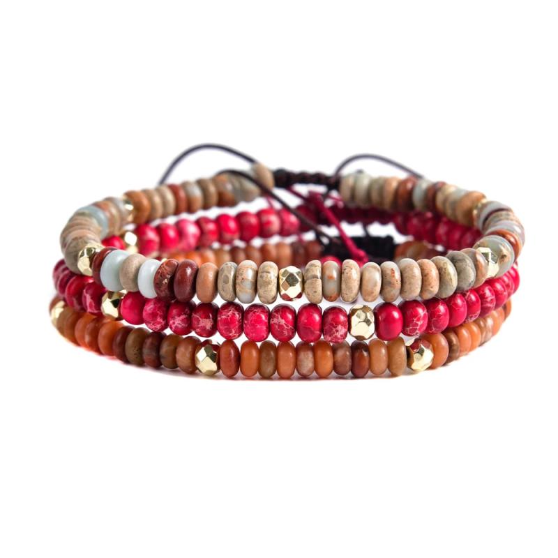 Chakra Bracelet Leather Wrap Spare Crystal Beads Natural Stone