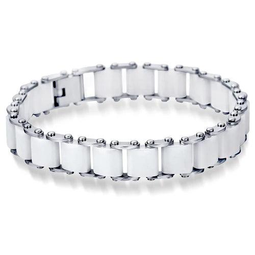 12mm Ceramic Wrap Bracelet Bangle Stainless Steel Charm
