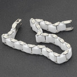 12mm Ceramic Wrap Bracelet Bangle Stainless Steel Charm