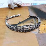 Rhinestone Bracelet Punk Style Jewelry For Women Linked Accessories
