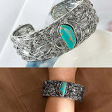 Boho Tibetan Open Cuff Wide Bangle Retro Bracelet