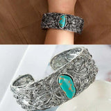 Boho Tibetan Open Cuff Wide Bangle Retro Bracelet