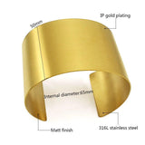 Arrival Matte Cuff Steel 50mm Punk Bracelets for Men Women
