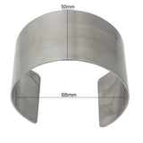 Arrival Matte Cuff Steel 50mm Punk Bracelets for Men Women