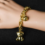 Jewelry Teddy Bear Ball Charm Bracelets For Women Hand Chains Link Chain