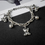 Jewelry Teddy Bear Ball Charm Bracelets For Women Hand Chains Link Chain