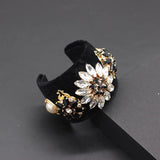 Baroque Crystal Rhinestone Woven Ladies Prom Bracelet Flannel Geometric 724