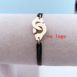 Stainless Steel Rose Handcuff Bracelet Rope Charm Menottes Bijoux