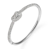 Full Crystals Knot Bangles Bracelets For Women Lady Charm Party Jewelry