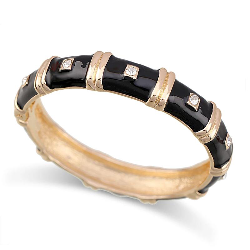KAYMEN Women's CZ Dimonds Colorful Bracelet Cuff Bangle