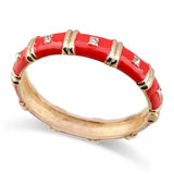 KAYMEN Women's CZ Dimonds Colorful Bracelet Cuff Bangle