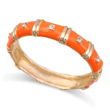 KAYMEN Women's CZ Dimonds Colorful Bracelet Cuff Bangle