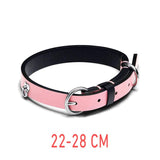 Pink Fabric Pet Collar Set with Engravable Tag