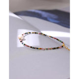 Natural Tourmaline Pearls Beaded Bracelets Colorful Women Statement Jewelry