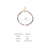 Natural Tourmaline Pearls Beaded Bracelets Colorful Women Statement Jewelry