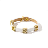CHHC Letter Bangle Red Green Leather Bracelets For Women