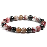 Natural Mix Tourmaline Bracelet 6mm 8mm 10mm Bead Quartz Bracelet