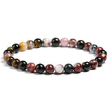 Natural Mix Tourmaline Bracelet 6mm 8mm 10mm Bead Quartz Bracelet