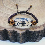 Scorpion Man's Yellow Bracelet with Real Scorpion Jewelry