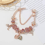 European Style Leaves & Butterfly Pendant Beads Charm Bracelets