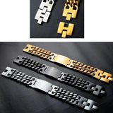 Vintage Bible Cross Chain Bracelet Men Punk Stainless Steel Jewelry Gift
