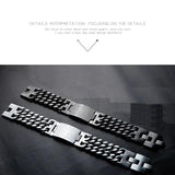 Vintage Bible Cross Chain Bracelet Men Punk Stainless Steel Jewelry Gift