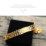 Vintage Bible Cross Chain Bracelet Men Punk Stainless Steel Jewelry Gift