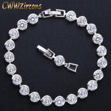 CWWZircons Classic CZ Bridal Wedding Tennis Bracelet for Women