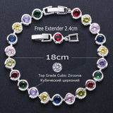 CWWZircons Classic CZ Bridal Wedding Tennis Bracelet for Women
